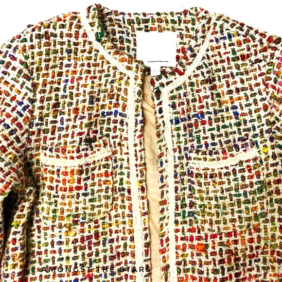 Anthropologie ett:twa Berwyn Tweed Rainbow Jacket - Picture 5 of 8